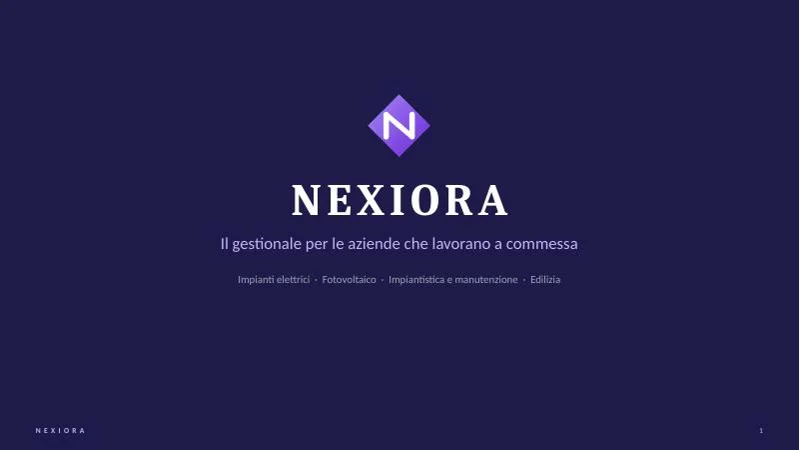 Copertina della presentazione di Nexiora